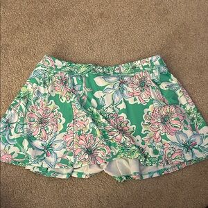 Lilly Pulitzer Floral Skorts - Green and Pink LUXETIC fits womens Small